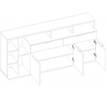 Тумба под телевизор Компакт 3D2S7N L левая Тумба под телевизор Компакт 3D2S7N L левая