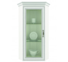 Угловой шкаф-витрина для посуды Тиффани 1VU крем вудлайн