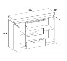 Тумба Torino 1V2D2S