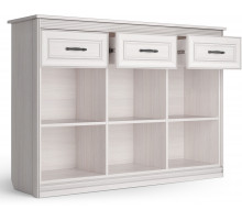 Большой комод Неаполь Ясень анкор светлый (патина "серебро") Большой комод Неаполь Ясень анкор светлый (патина "серебро")