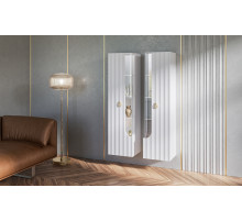 Шкаф-витрина навесной Лоренсо МН-043-02/03 белый Шкаф-витрина навесной Лоренсо МН-043-02/03 белый