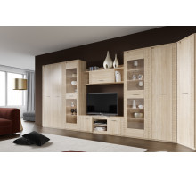 Гостиная Элана от МебельГрад, комплектация 3, цвет Бодега белая Гостиная Элана от МебельГрад, комплектация 3, цвет Бодега белая