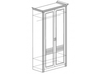 Двухдверный шкаф для одежды Орлеан 835 ясень темный