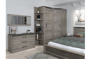 Зеркало малое NEW, Денвер Риббек серый